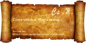 Cservenka Marianna névjegykártya